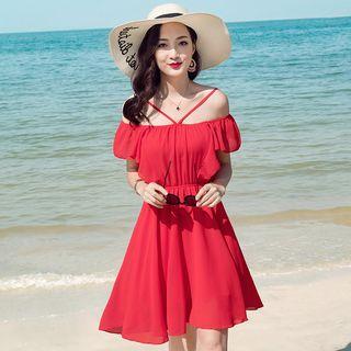 Cold Shoulder A-line Sundress