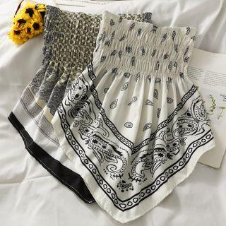 Printed Smocked Tube Top