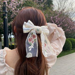Bow Flower Hair Clip