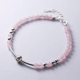 925 Sterling Silver Bead Bangle As Shown In Figure - One Size