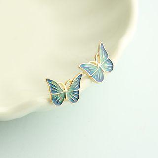 Sterling Silver Butterfly Earring S925 Sterling Silver - One Pair