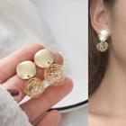 Alloy Disc & Wirework Dangle Earring E618 - 1 Pair - Earrings - One Size