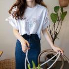 Beribboned Lettered T-shirt