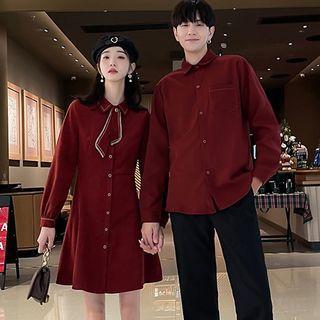 Couple Matching Button-up Dress / Shirt / Pants