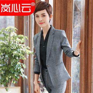 Plain Blazer / Plain Vest / Set: Plain Blazer + Dress Pants / + Skirt / + Long-sleeve Shirt