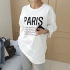Letter-printed Long T-shirt