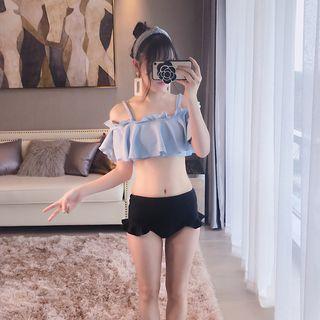Frill Trim Off Shoulder Bikini