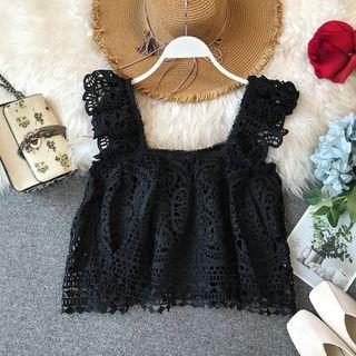 Sleeveless Crochet Lace Crop Top