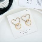 Heart Earring 1 Pair - 925 Silver Earrings - One Size