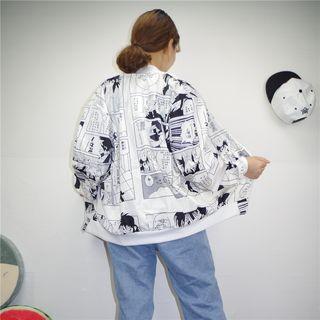 Comic Print Bomber Jacket
