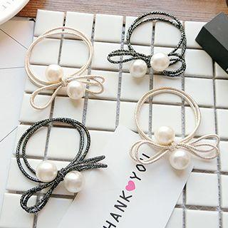 Faux Pearl Layered Hair Tie
