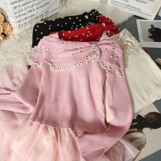 Off-shoulder Patchwork Midi Dress