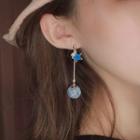 Non Matching Cartoon Cat Dangle Earring 1 Pair - Cat - One Size