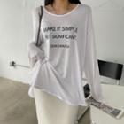 Round-neck Oversize Letter T-shirt