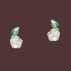 Floral Ear Stud 1 Pair - Ear Stund - S925silver - White - One Size