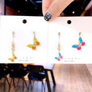 Non-matching Glaze Butterfly Dangle Earring