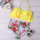 Swim Set: Halter Top + Printed Bottom