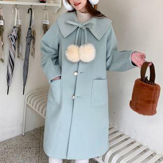 Pom Pom Button-up Coat
