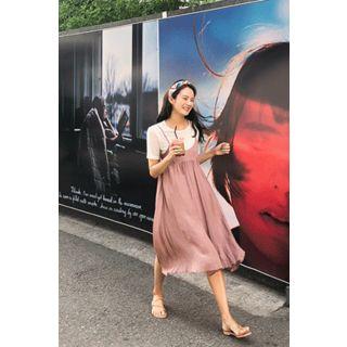 Spaghetti-strap Midi Empire Dress