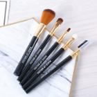 Set Of 5: Makeup Brush (various Designs) Black - One Size