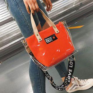 Tote Bag With Lettering Shoulder Strap