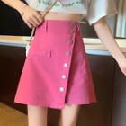 Asymmetrical A-line Wrap Skirt