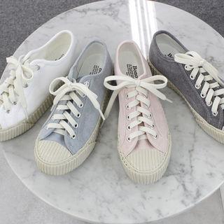 Toe-cap Canvas Platform Sneakers