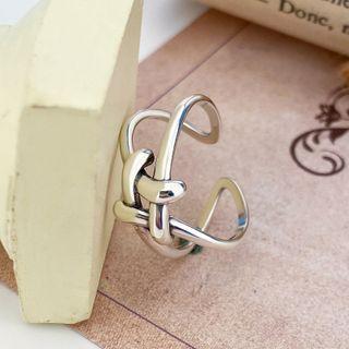 Knot Sterling Silver Open Ring 1pc - Silver - One Size