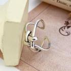 Knot Sterling Silver Open Ring 1pc - Silver - One Size