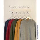 Brushed Fleece-lined Loose-fit Pullover
