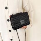 Faux-leather Flap Quilted Shoulder Bag