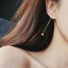 18k Gold Plated Bead Dangle Earring Rose Gold - One Size