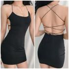 Open Back Mini Spaghetti Strap Dress