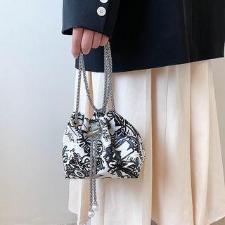 Print Bucket Bag Black & White - One Size