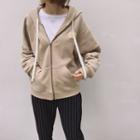 Plain Hooded Fleece Jacket