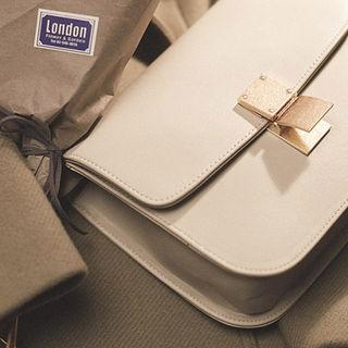 Metal-closure Flap Shoulder Bag