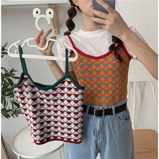 Patterned Knit Camisole Top