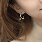Faux Pearl Alloy Swing Earring Earring - Silver - One Size