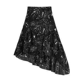 Splash Print Midi Skirt