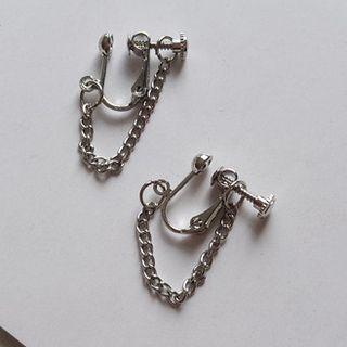 Chained Earring E705 - Clip On Earring - One Size