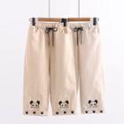Panda Print Wide-leg Pants