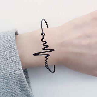 Alloy Heartbeat Bangle