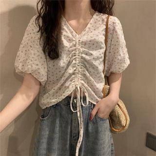 Floral Printed Cropped Blouse