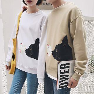 Couple Matching Cat Print Sweatshirt
