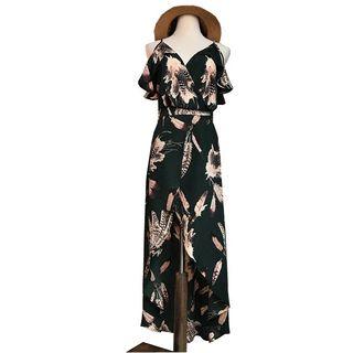 Set: Printed Chiffon Camisole Top + Skort
