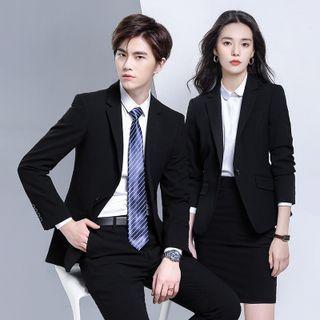 Couple Matching Single-button Blazer / Pencil Skirt / Dress Pants / Single-breasted Vest / Set