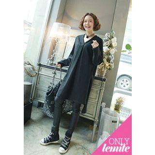 Oversized Dolman-sleeve Dress