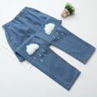 Cloud Applique Straight-cut Jeans