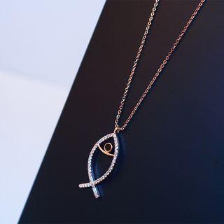 Fish Necklace Rose Gold - One Size