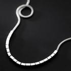 925 Sterling Silver Block Pendant Necklace 1pc - Silver - One Size